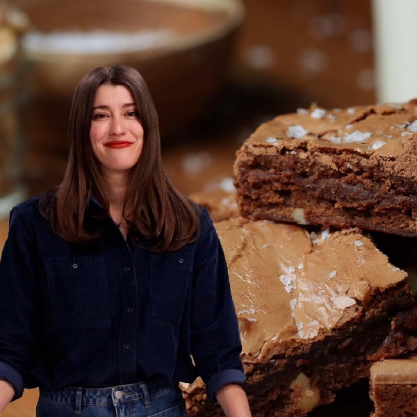 One-bowl fudgy brownies as made by alexis deboschnek