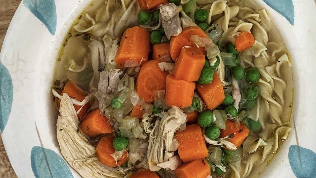 Homemade chicken noodle soup