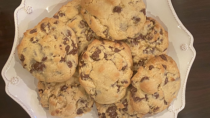 Giant chocolate chip cookies