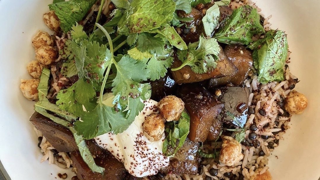 Lentil "dirty rice"
