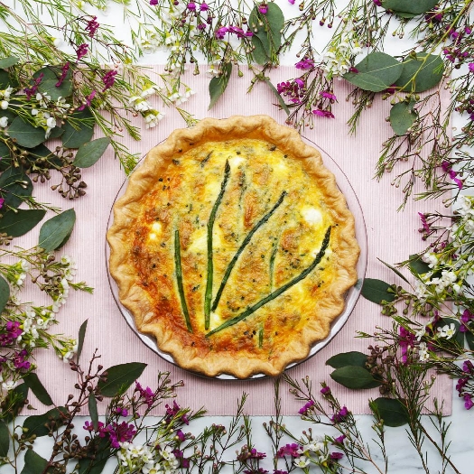 Spring vegetable quiche