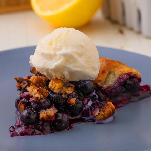 Blueberry pecan galette