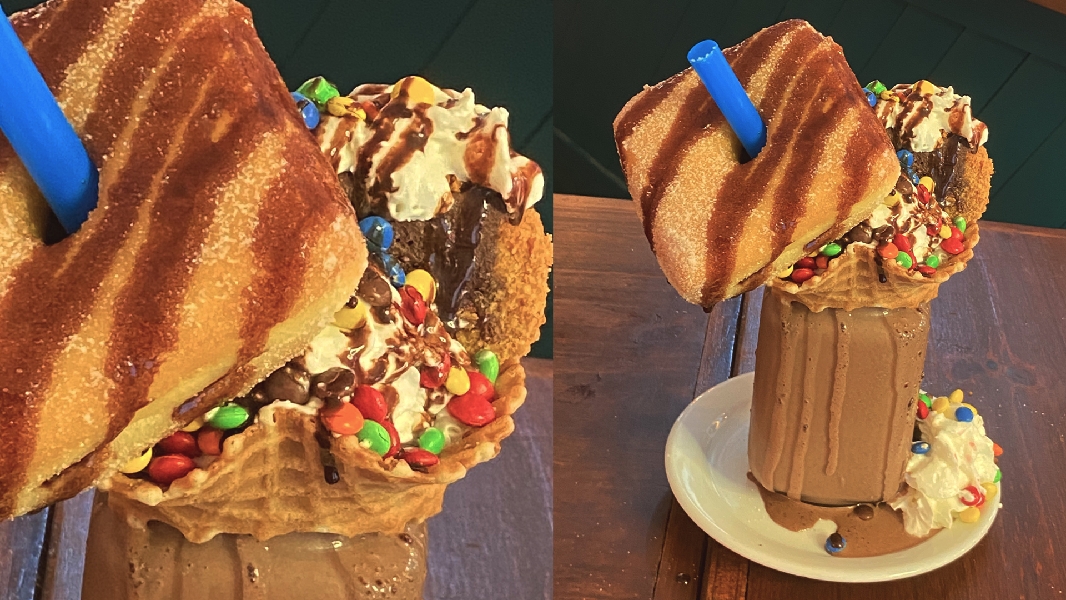 Bourbon blackout milkshake as made by somewhere restaurant