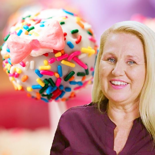 Rainbow sprinkle cake pops