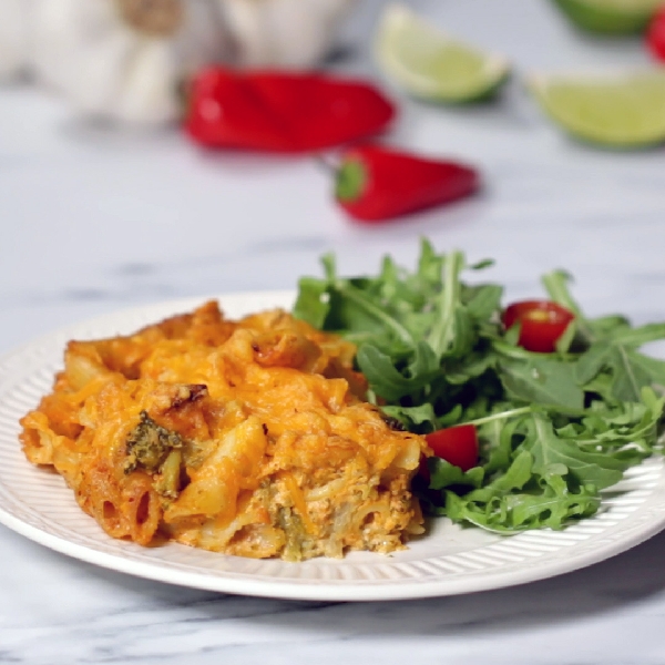 Cheesy chicken pasta (fiery)