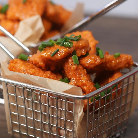 Doritos chicken bites with 1up sauce