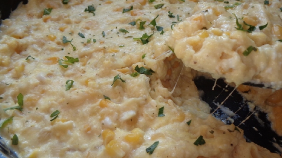 Mac & cheese & corn coconut pudding