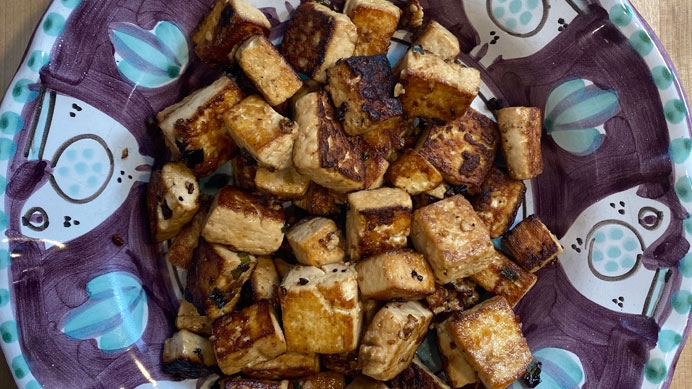 Quick and easy marinated tofu