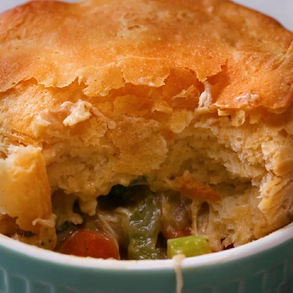 Semi-homemade veggie-packed pot pie 2 ways