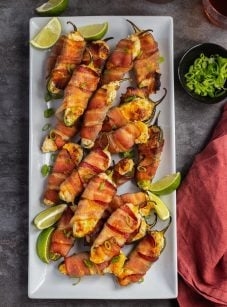 Bacon-wrapped jalapeño poppers