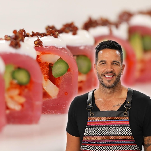 Sashimi-style crunchy tuna roll