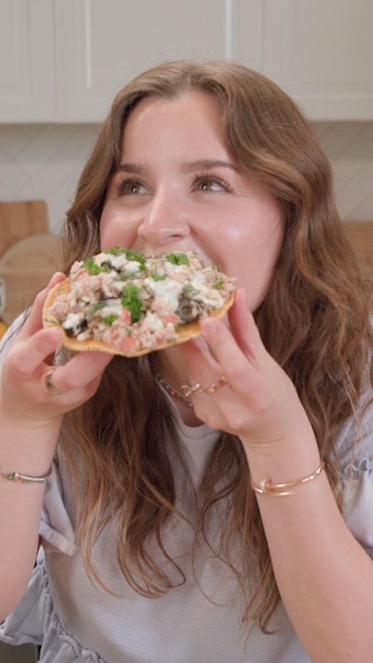 Mediterranean tuna tostadas