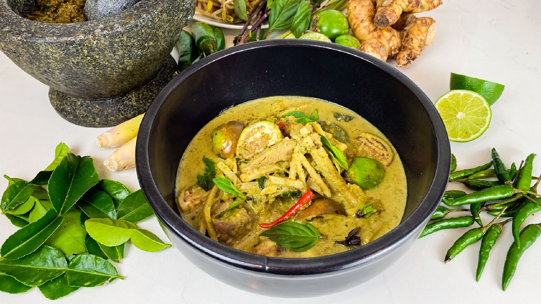 Thai green curry as made by arnold myint
