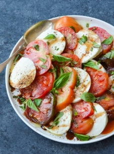 Caprese salad with balsamic glaze