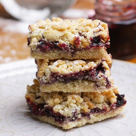 Shortbread jam squares