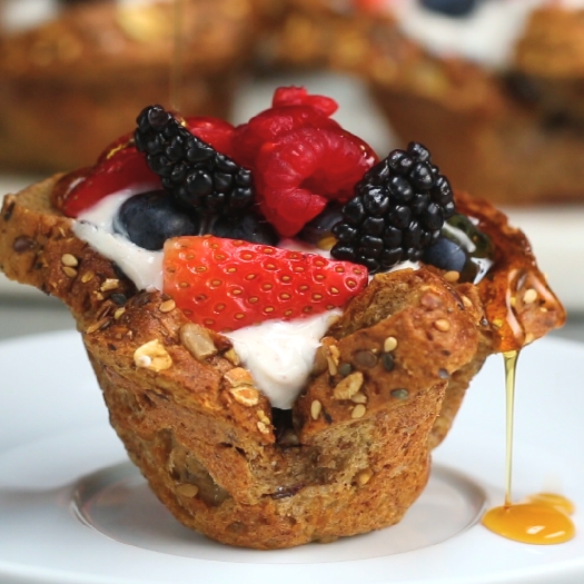Berry french toast cups