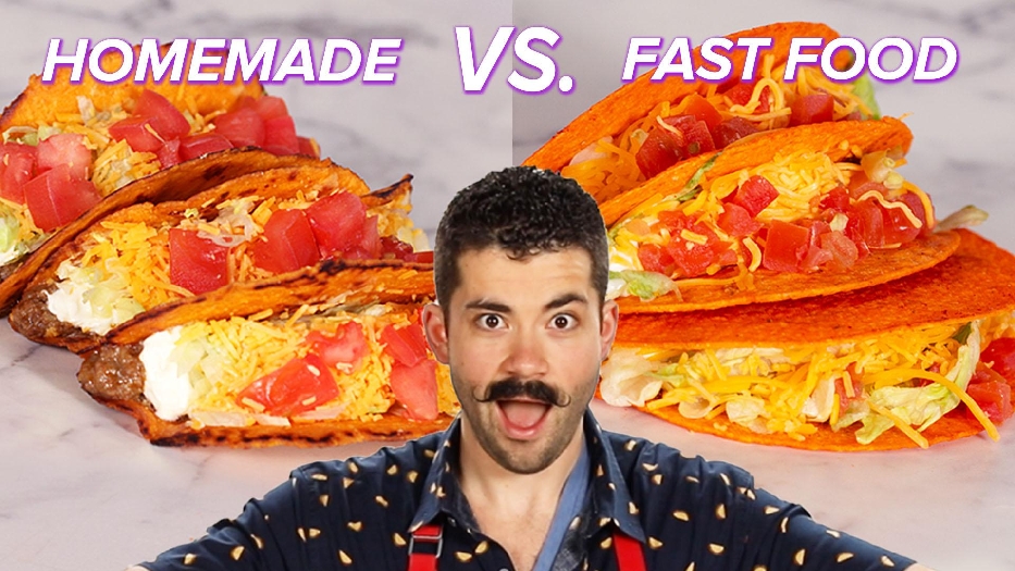 Homemade doritos locos tacos