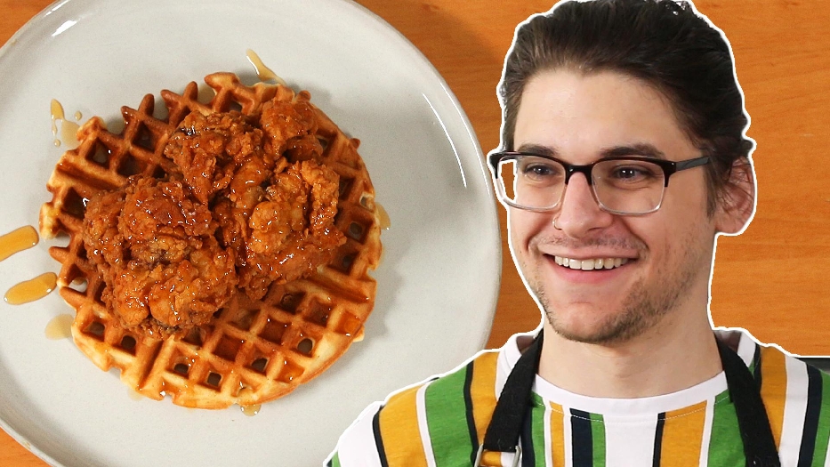 Fried chicken and sourdough waffles