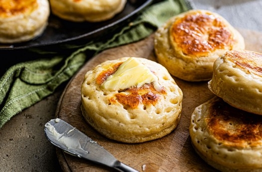 Overnight crumpets