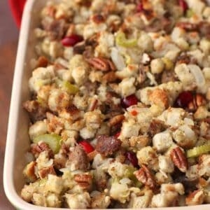 Sausage cranberry pecan stuffing